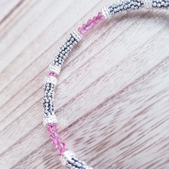 Swarovski Crystal Rose Beaded Bracelet 3 - Picture 6 of 7